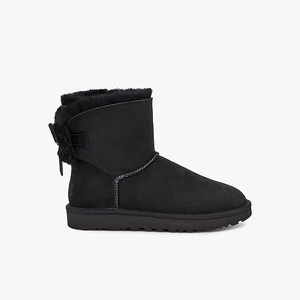 Ugg Classic Double Bow Mini Klassiska Stövlar Dam Svarta (756418XND)